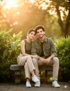 New Retro Indian Couples Ai Photo Editing