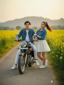 Google Gemini Couple Bike Ai Photo Editing Prompts 2025