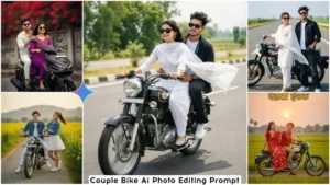 Google Gemini Couple Bike AI Photo Editing Prompts Free