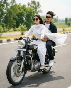 New trend Couple Bike AI Photo Editing Prompts