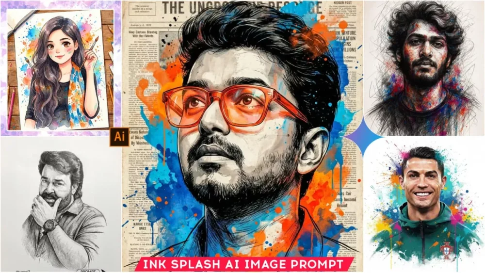 Ink splash painting ai photo editing 2026 Google gemini