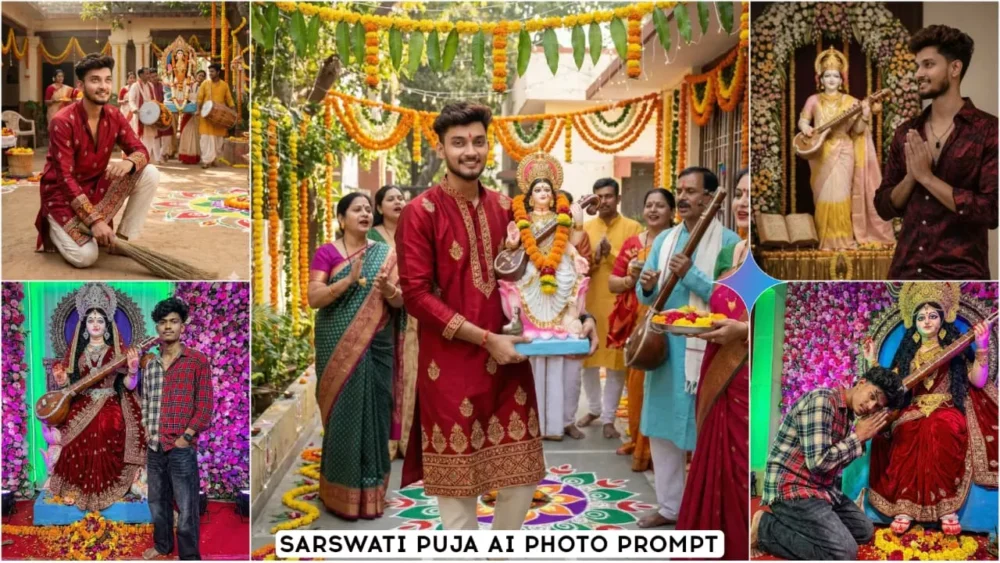 Sarswati Puja Ai Photo Editing Prompts 2026 With Google Gemini