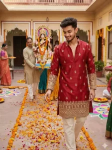 Sarswati Puja Ai Photo Editing Prompts fOR bOYS