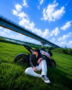 Biker Ai photo Editing Prompt