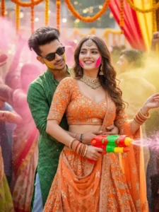 Couples Happy Holi Ai Photo Editing Prompts