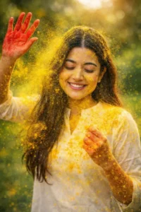 Girls Happy Holi Ai Photo Editing Prompts