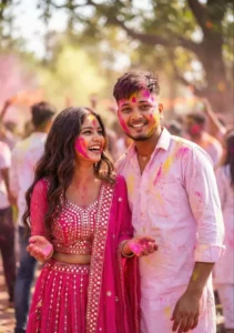 Happy Holi Ai Photo Editing Prompts Couples