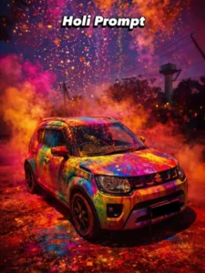 Trending Holi Car Ai Photo Editing Prompt