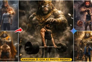 Viral Hanuman Ji Gym Ai Photo Prompt
