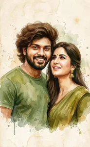 Couples Digital Portrait Vector AI Photo Editing Prompts