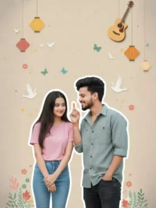 Couples Scrapbook Style Ai Photo Editing Prompt