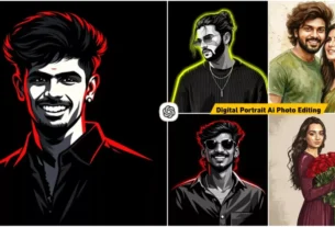 Digital Portrait Vector AI Photo Editing Prompts