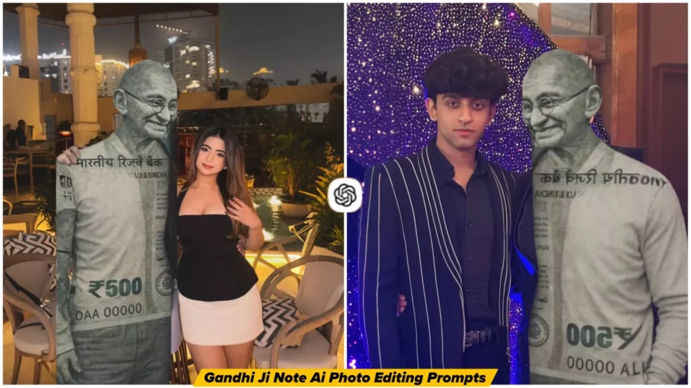Gandhi Ji Note Ai photo Editing Prompts