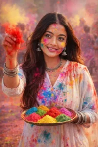Holi Girls Ai Photo Editing Prompts Gemini Trend