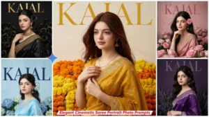 Aesthetic Cinematic Girls Saree Portrait AI Photo Editing Prompts (8K Ultra Realistic)