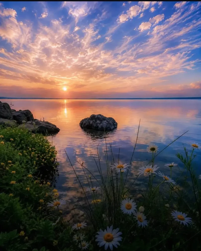 Aesthetic Lake Side Side Image Prompt