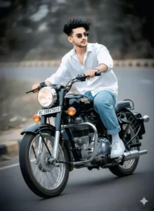 Boys Bullet Bike Ai Photo Editing Prompt 2026