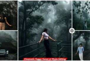 Cinematic Foggy Forest Ai Photo Editing Prompt
