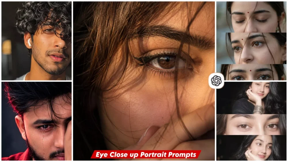 Eye Close Up Portrait Ai Photo Editing Prompt