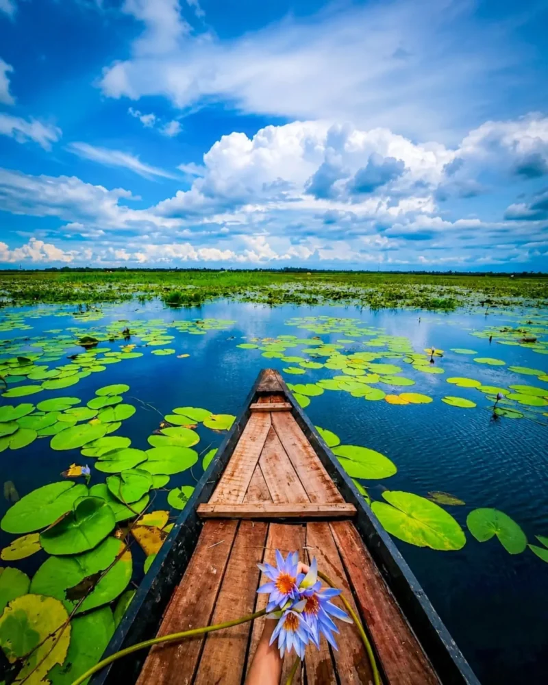 Lake Boat Background Ai Photo Editing Prompt