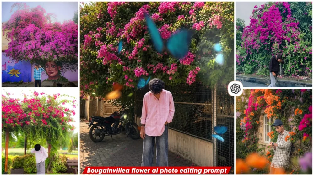 Bougainvillea Flower Ai photo Editing Prompt