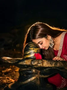 Girl With Shivling Ai Photo Editing Prompt