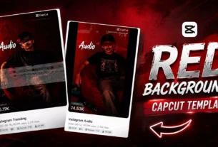 Red Background Dialogue Capcut Template