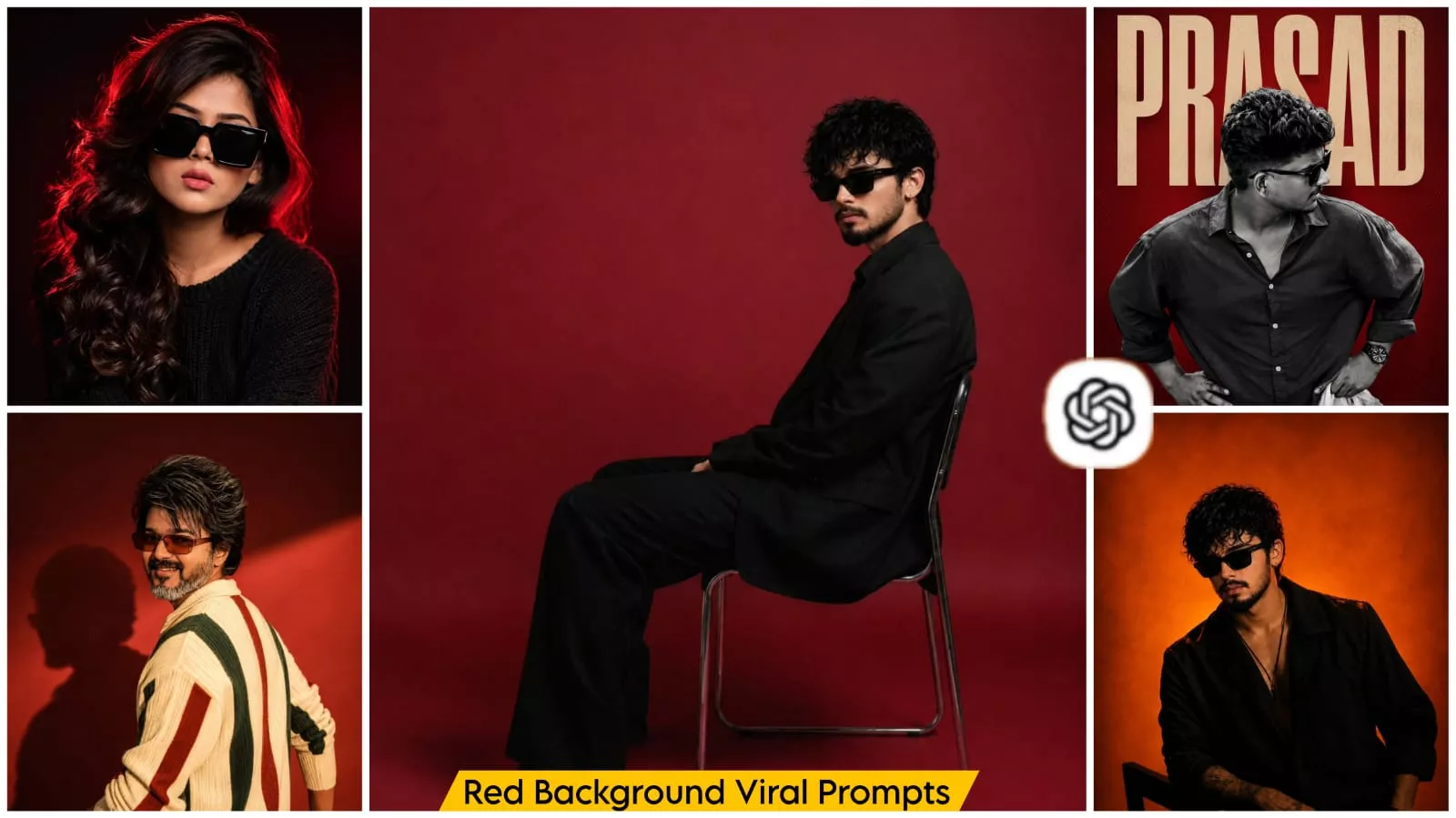 Red Background Viral Ai Photo Prompt