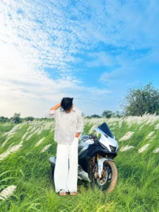 Biker Kash Flower Ai Photo Editing Prompt