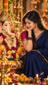 Ganesh Chathurthi Ai Photo Prompt Girls