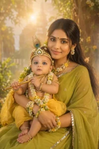 Little Krishna Janmashtami Ai Photo Editing Prompt